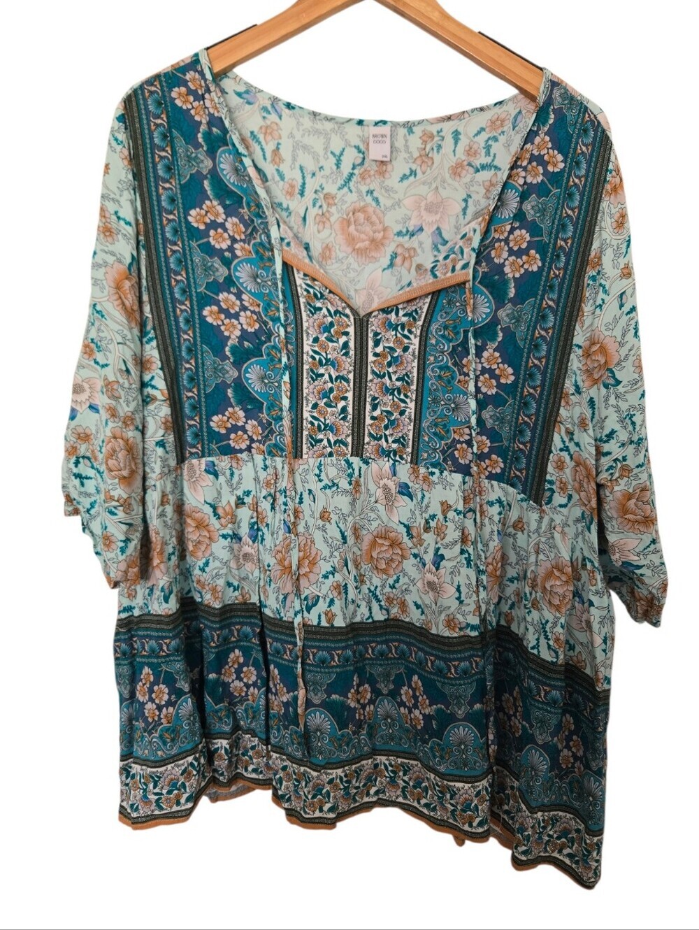 🌿✨ Boho Cottagecore Floral Peasant Blouse ✨2x🌿 - Picture 2 of 4